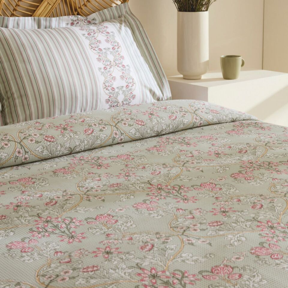 Karaca Home Empres %100 Pamuk Çift Kişilik Pike Takımı Adaçayı