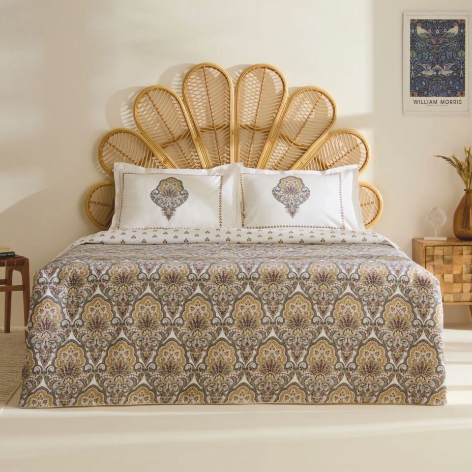 Karaca Home Cherly %100 Pamuk Tek Kişilik Pike Takımı Hardal