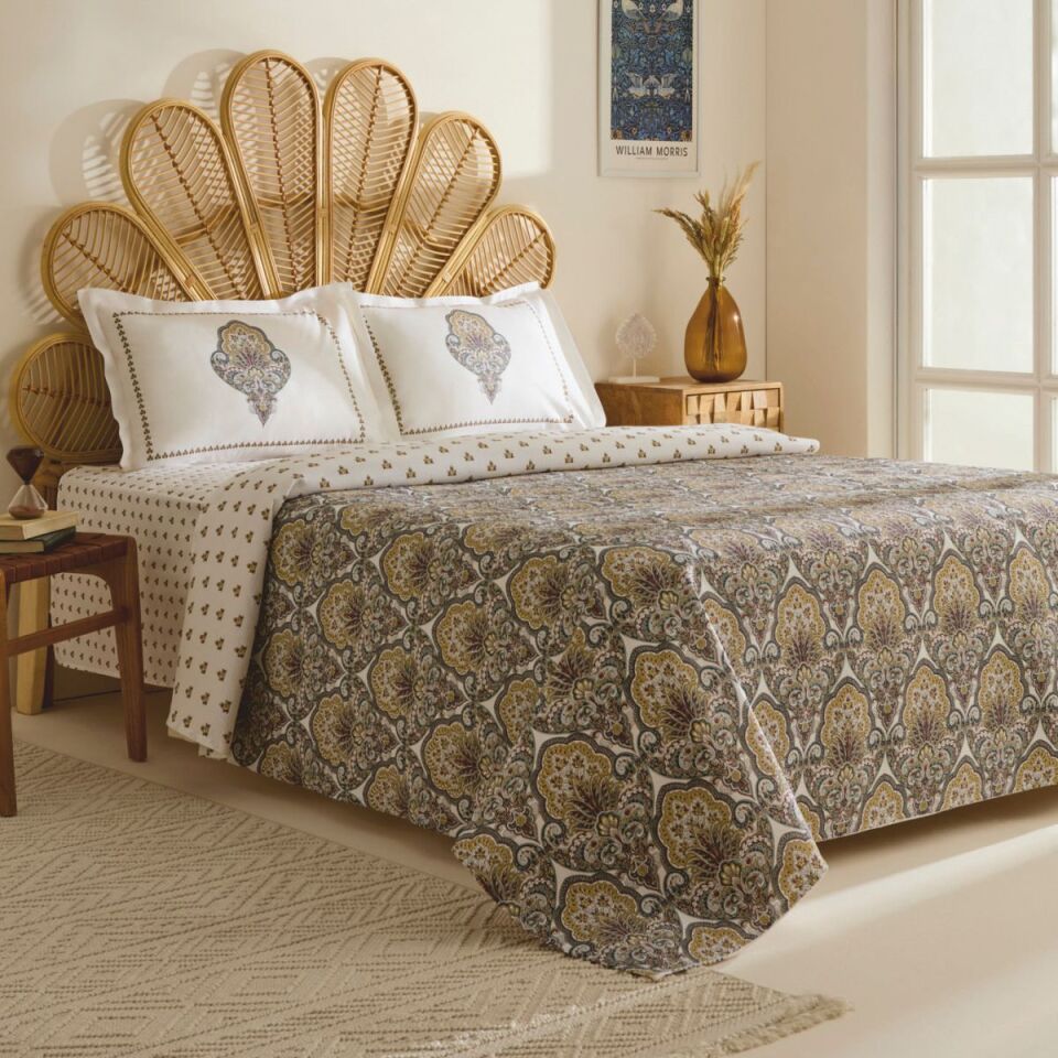 Karaca Home Cherly %100 Pamuk Tek Kişilik Pike Takımı Hardal