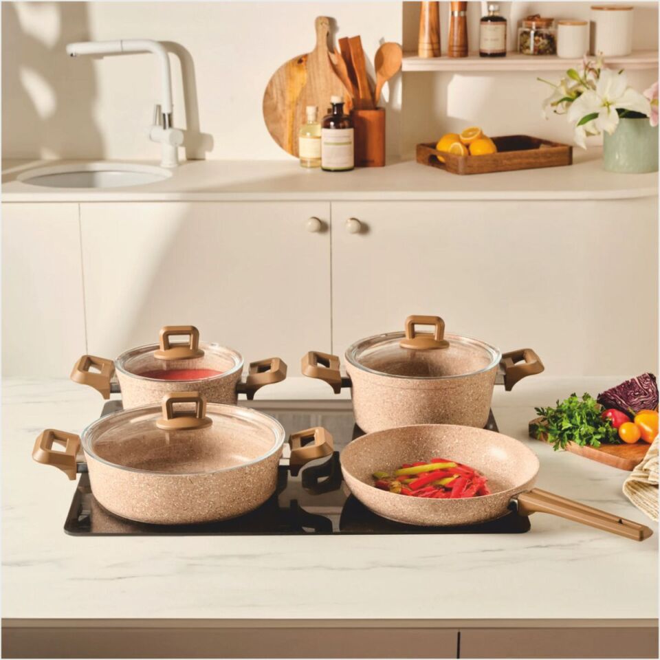 Karaca Biogranit Alice 7 Parça Tencere Seti