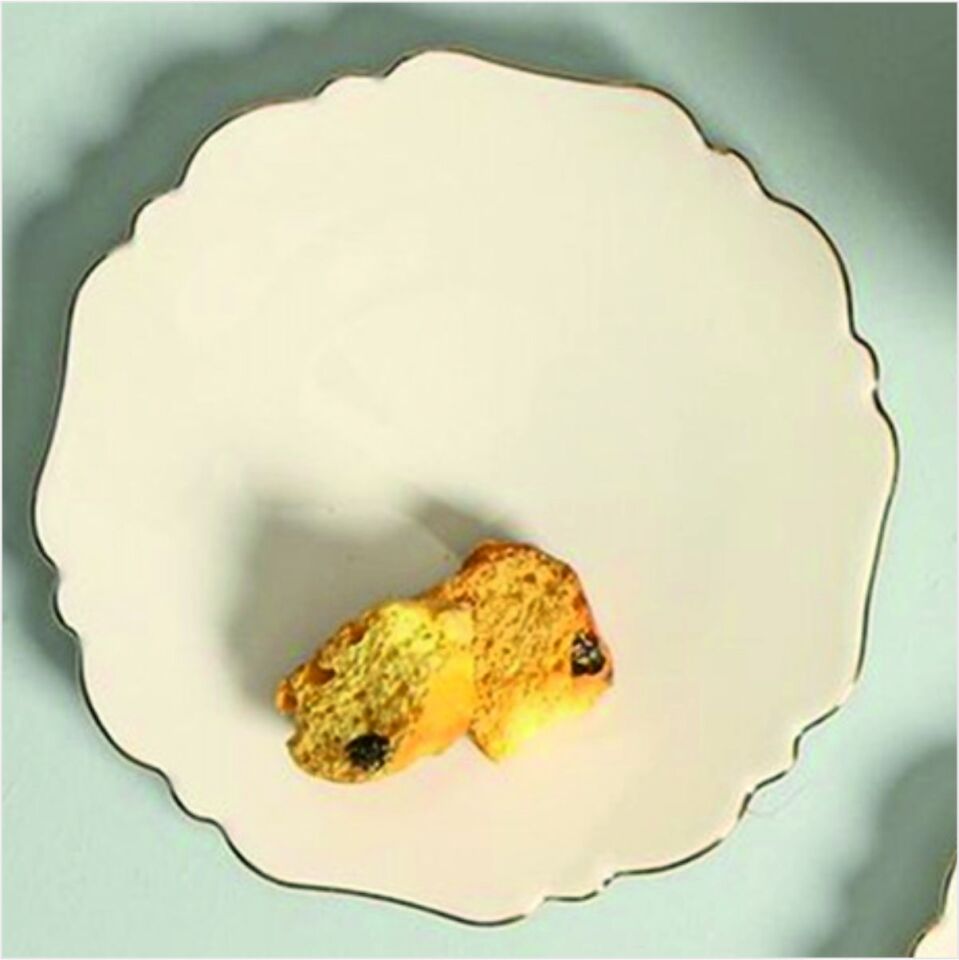 Öztürk Semazen Düz Tabak 27Cm Gerçek Altın File