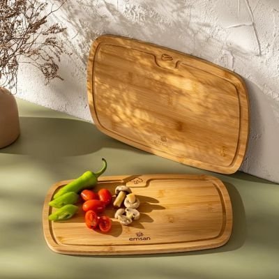 Emsan Bambu Daisy 2'Li Kesme Tahtası Wood