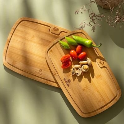 Emsan Bambu Daisy 2'Li Kesme Tahtası Wood