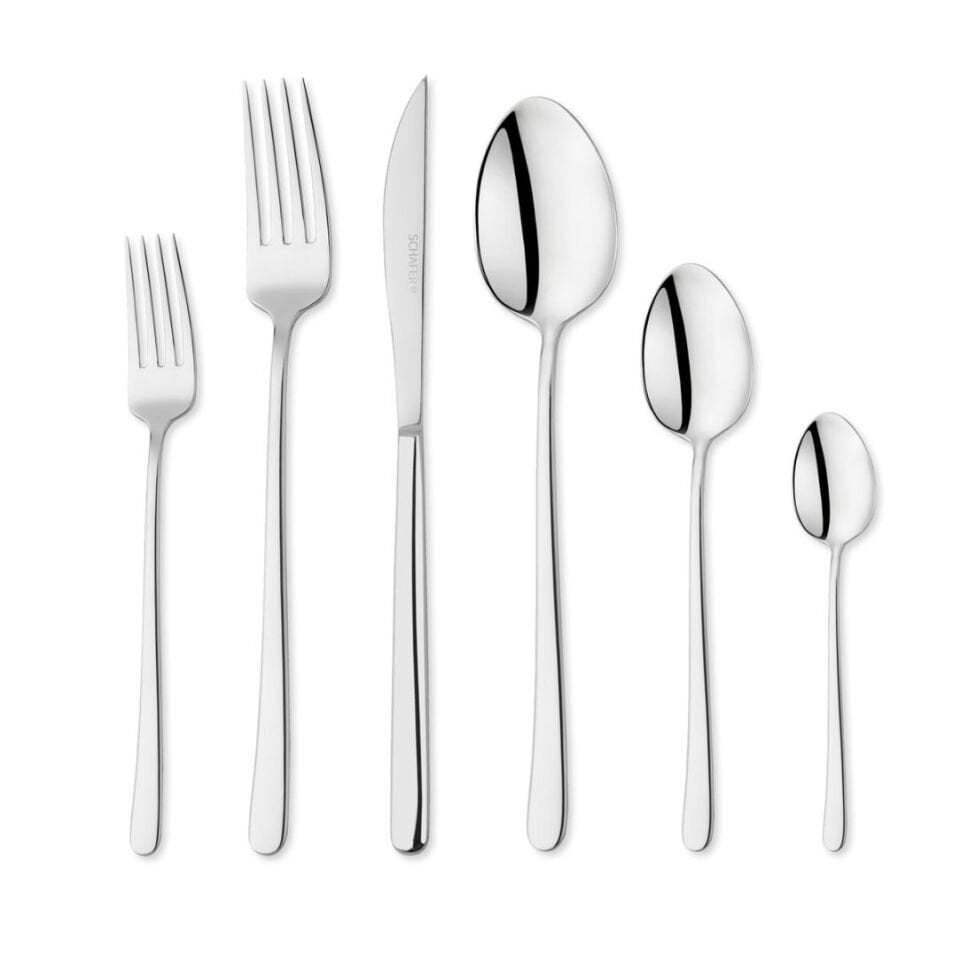 Schafer Hamburg 72 Parça Çatal Kaşık Bıçak Takımı-Gümüş05