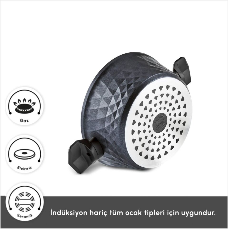 KARACA BİODİAMOND ANTİBAKTERİYEL KULP TENCERE 24 CM