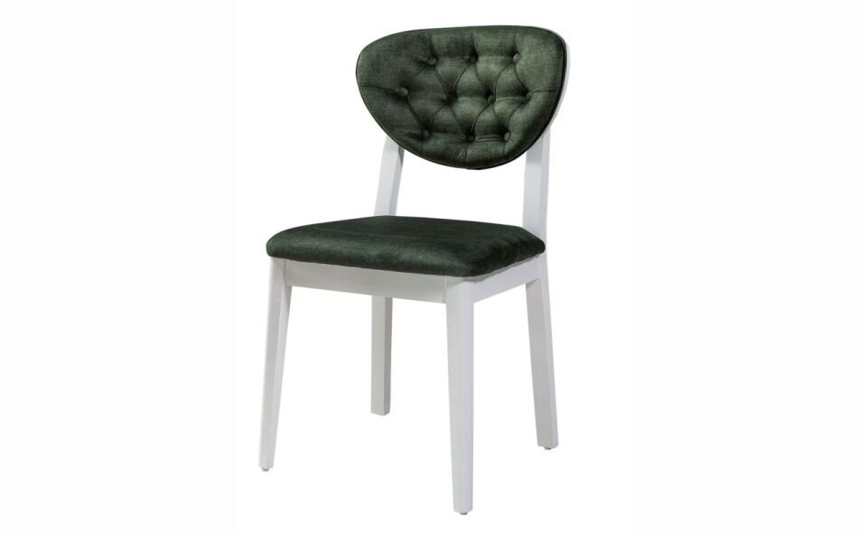 Azemo Defne Sandalye Düz Ayak Ahşap Beyaz Denge 610 Grı