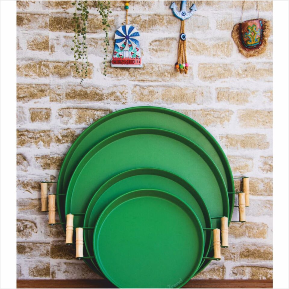 ALYUM HOME TEPSİ 3 LÜ YEŞİL