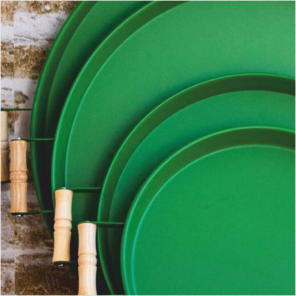 ALYUM HOME TEPSİ 3 LÜ YEŞİL