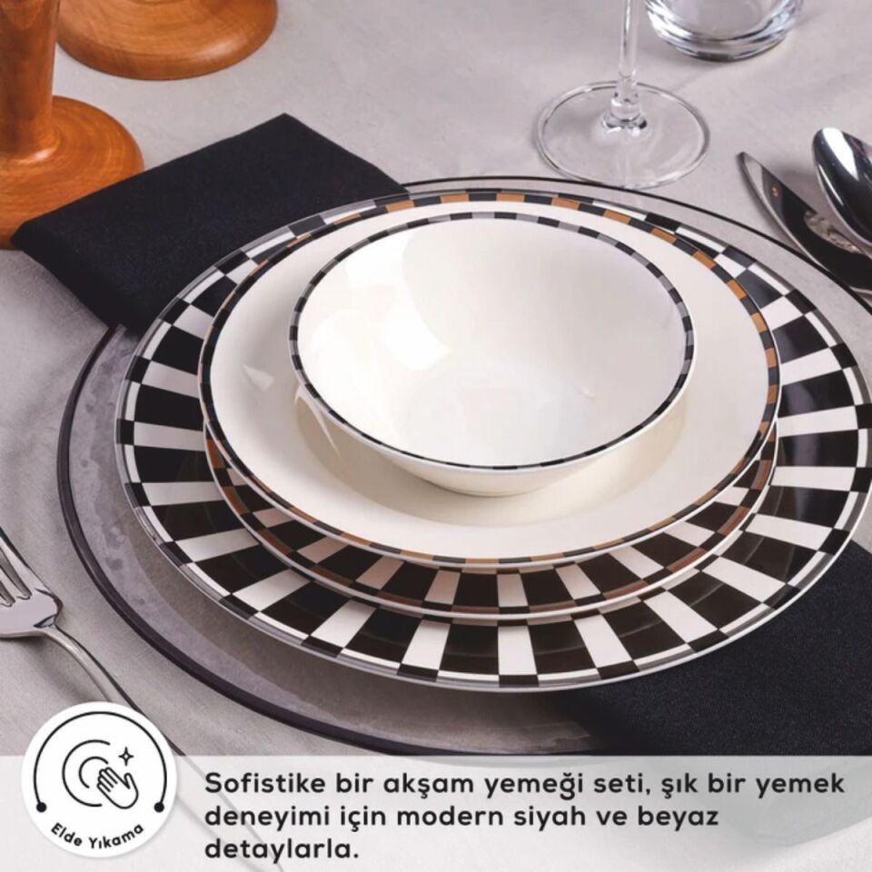 Karaca Aries 24 Parça 6 Kişilik Yemek Takımı