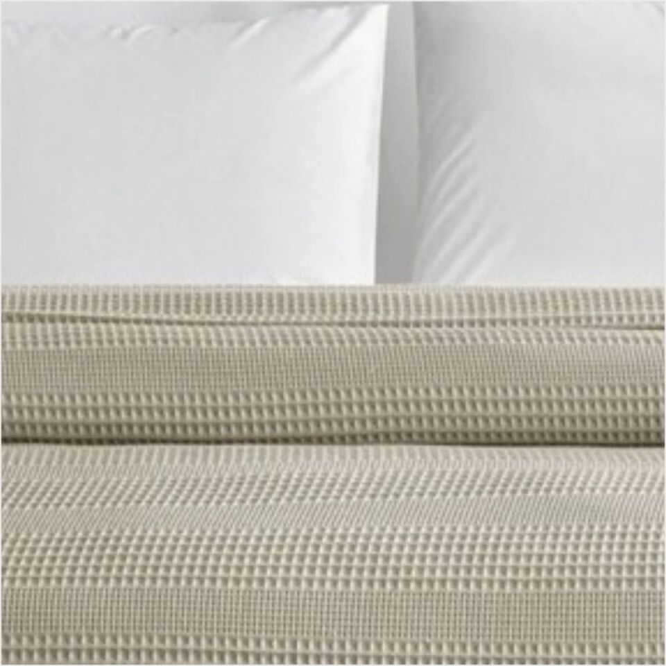 Taç Monet Çift Kişilik Pike Takımı Vizon