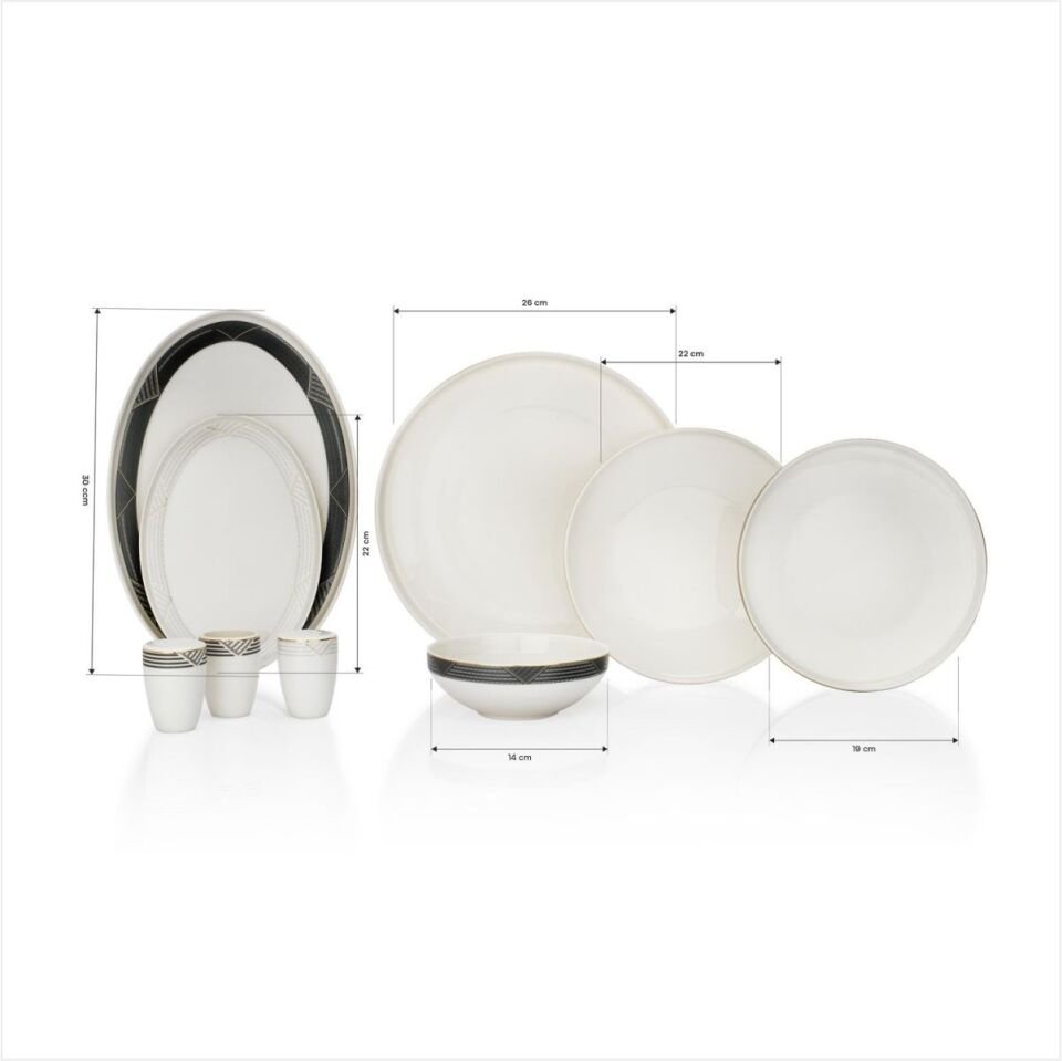 Schafer Adel Line Yemek Takımı-56 Parça-Gold