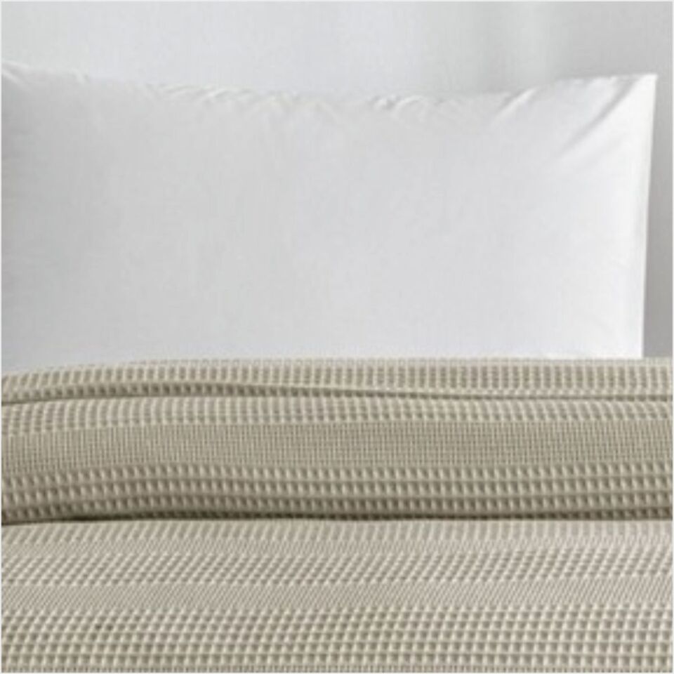 Taç Monet Tek Kişilik Pike Takımı Vizon