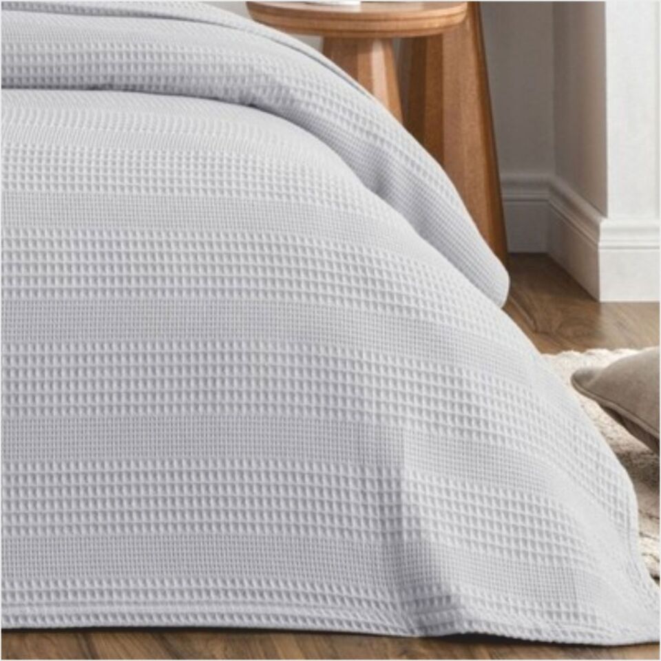 Taç Monet Tek Kişilik Pike Takımı Gri