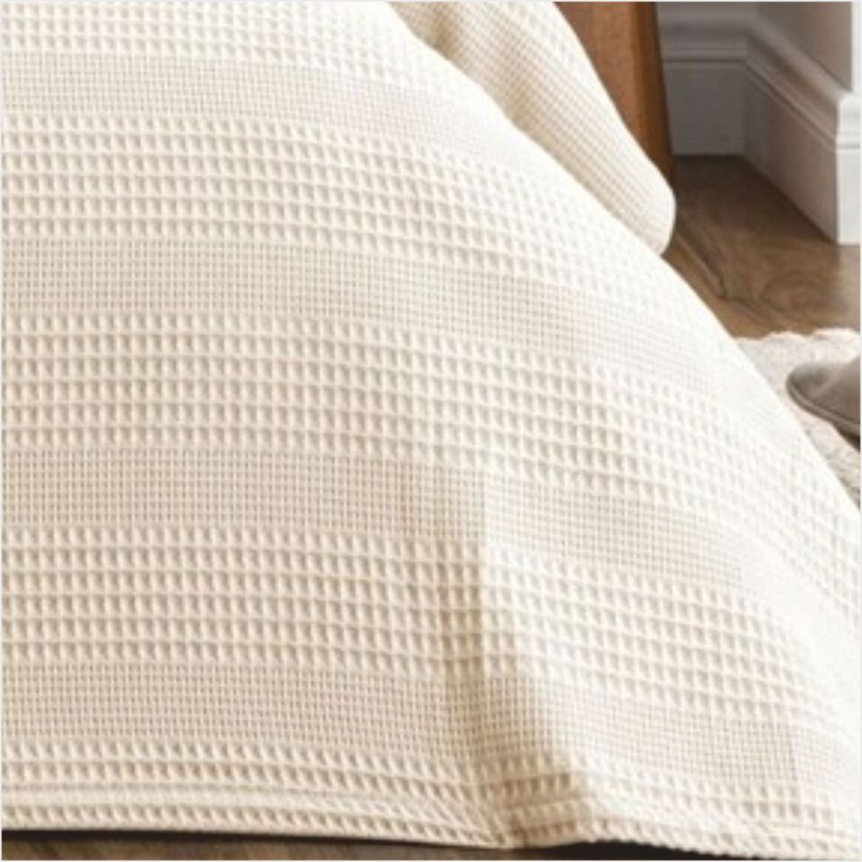 Taç Monet Çift Kişilik Pike Takımı Krem