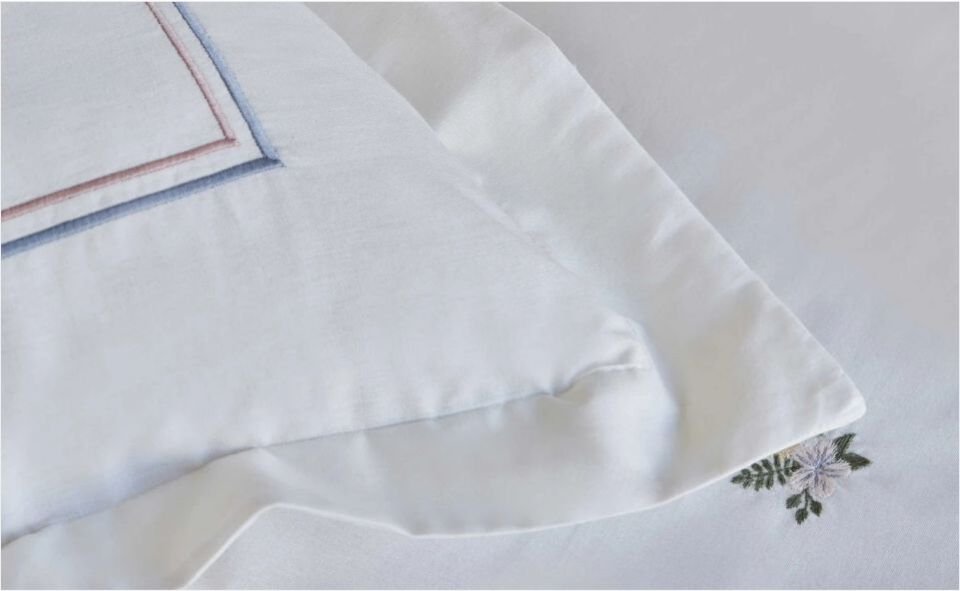 Karaca Home Cavale Çift Kişilik Percale Nevresim Takımı Nakışlı Pudra