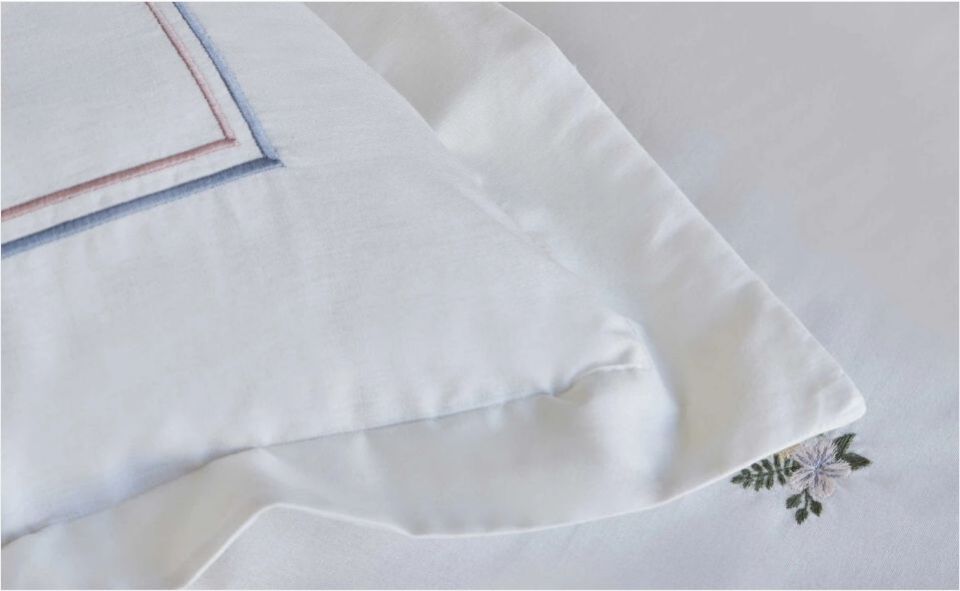 Karaca Home Cavale Çift Kişilik Percale Nevresim Takımı Nakışlı Pudra
