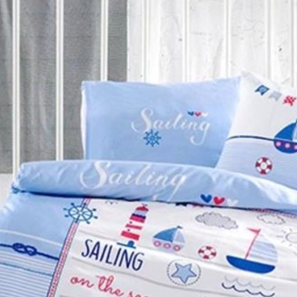 Aran Clasy Sailing Fish Bebek Uyku Seti Mavi