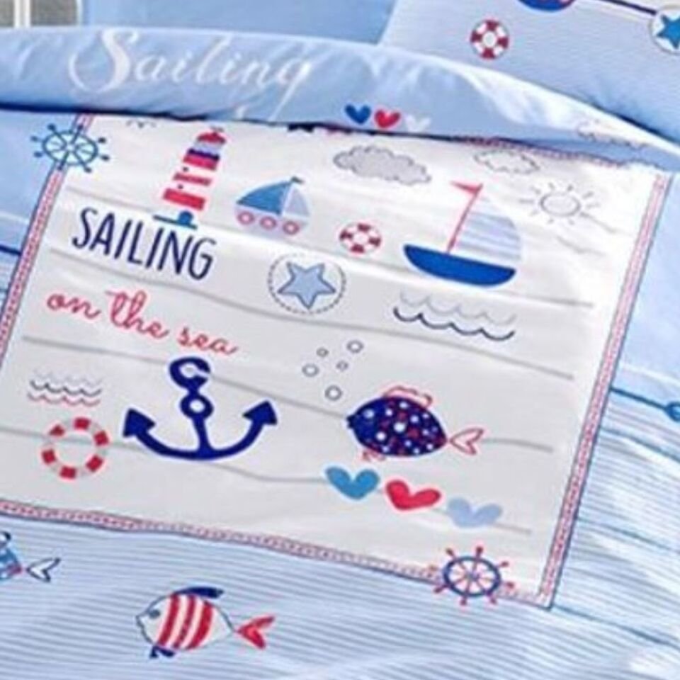 Aran Clasy Sailing Fish Bebek Uyku Seti Mavi