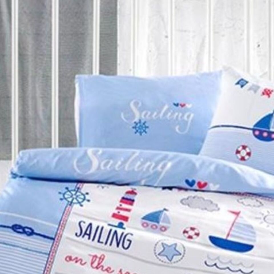 Aran Clasy Sailing Fish Bebek Uyku Seti Mavi