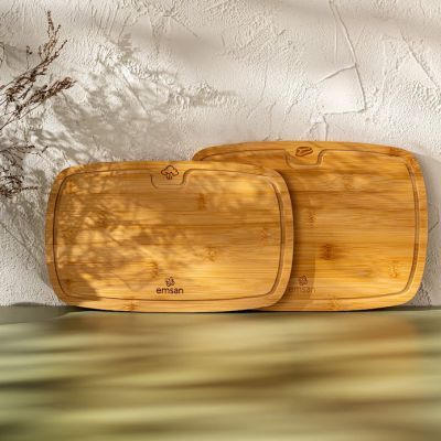Emsan Bambu Daisy 2'Li Kesme Tahtası Wood
