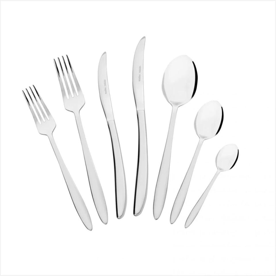 Karaca Elegance Athena Platin 12 Kişilik 84 Parça Çatal Kaşık Bıçak Takımı