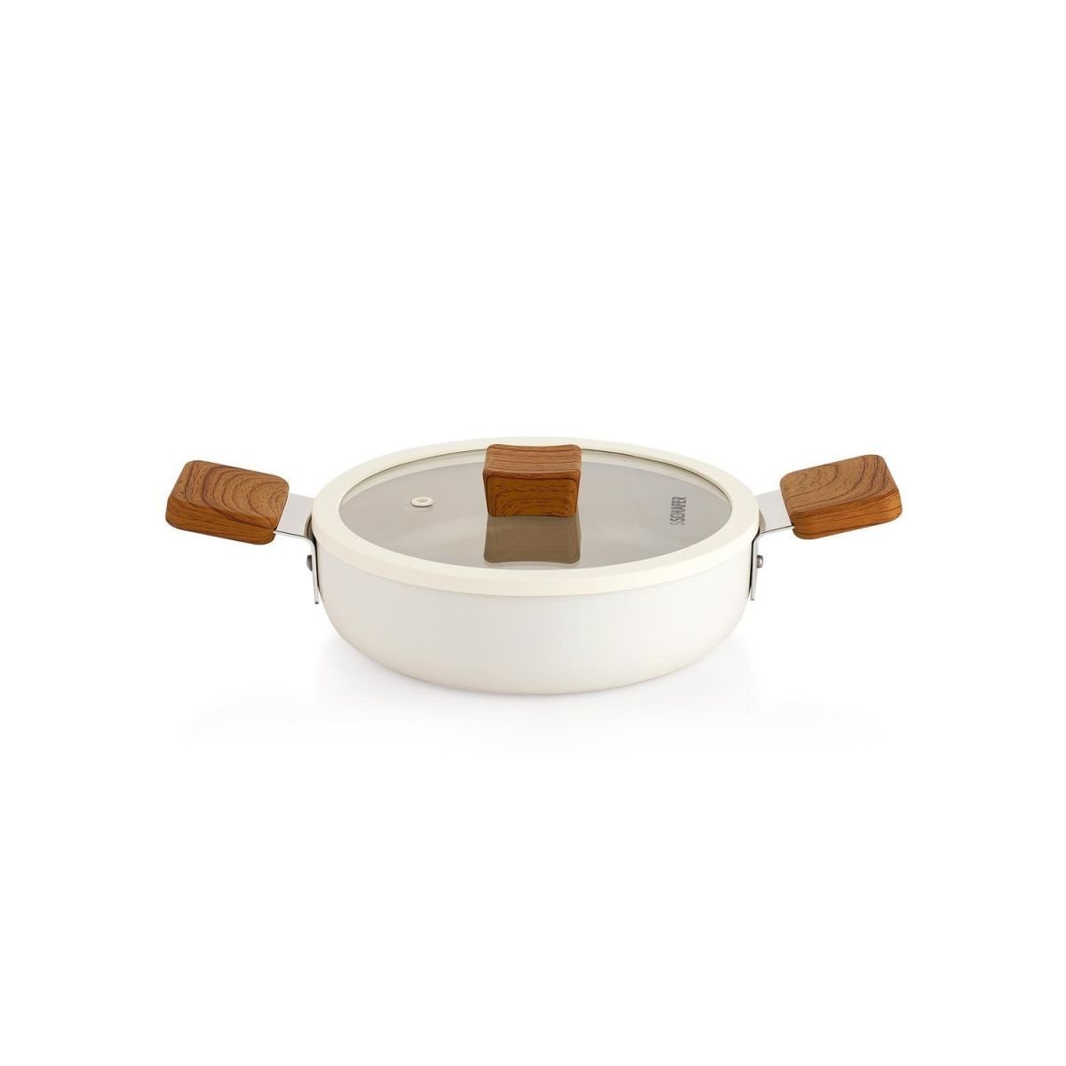 Schafer Ceramoni Seramik Kapaklı Sahan 20Cm - Krem