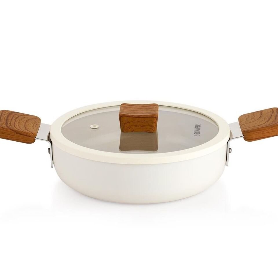 Schafer Ceramoni Seramik Kapaklı Sahan 20Cm - Krem