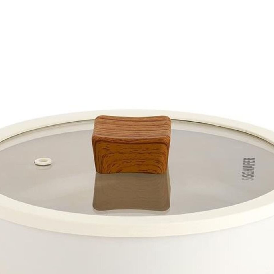 Schafer Ceramoni Seramik Kapaklı Sahan 20Cm - Krem