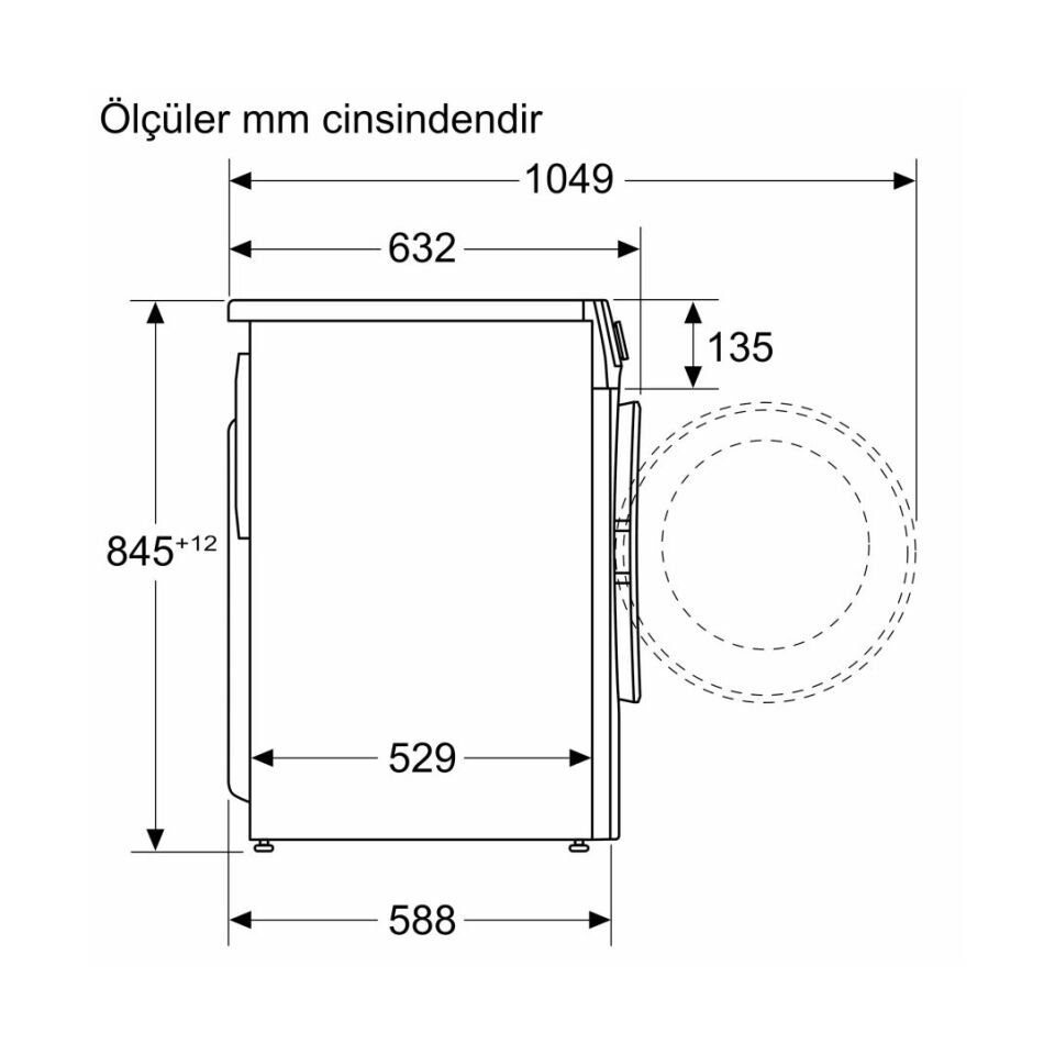 Profilo CGA142ZXTR 1200 Devir 9 kg Çamaşır Makinesi