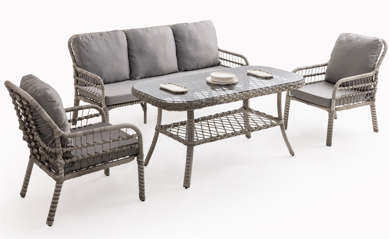 Capri Pisa (3+1+1 Sehpa) Takım Grı