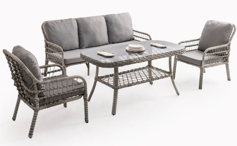 Capri Pisa (3+1+1 Sehpa) Takım Grı