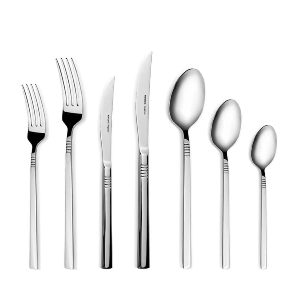 Karaca Elegance Nil V2 Platin 12 Kişilik 84 Parça Çatal Kaşık Bıçak Takımı