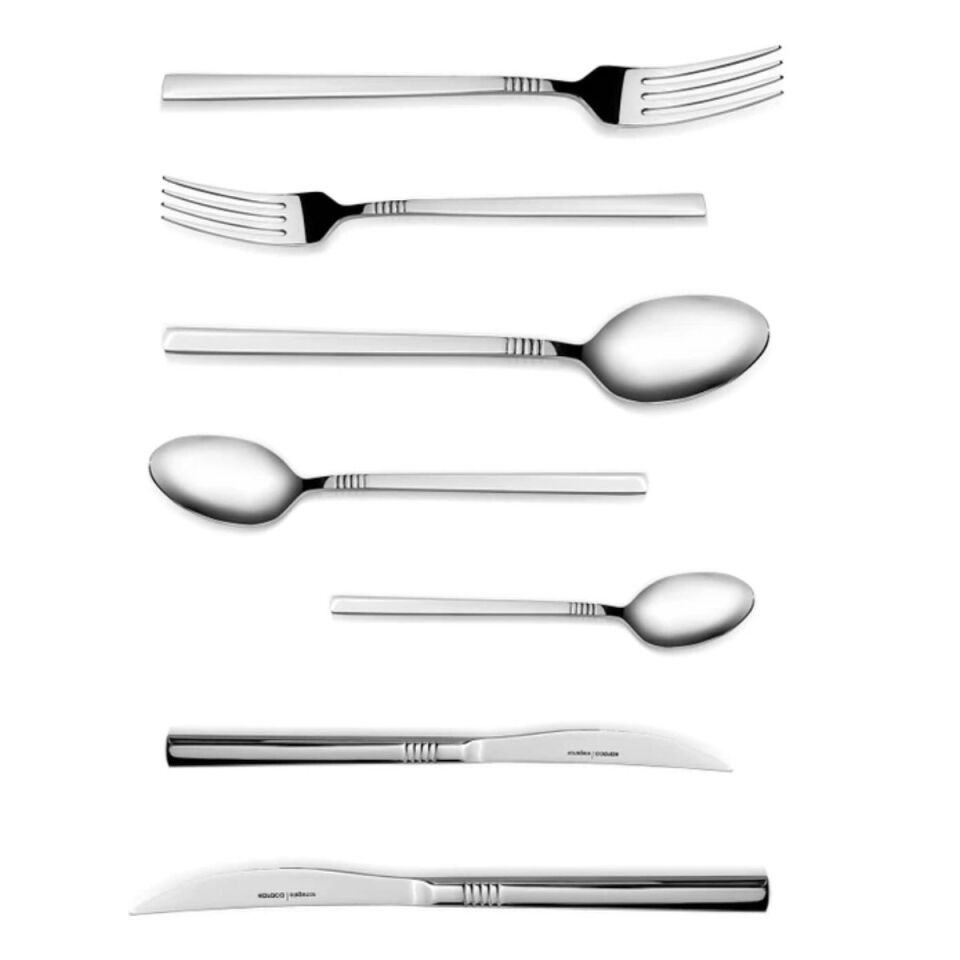 Karaca Elegance Nil V2 Platin 12 Kişilik 84 Parça Çatal Kaşık Bıçak Takımı
