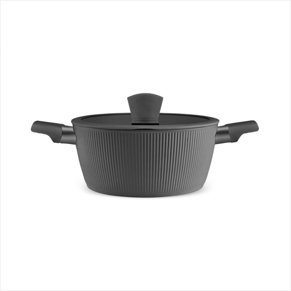 KARACA SWISS CRYSTAL PURELINE İNDÜKSİYON TABANLI 12 PARÇA TENCERE SETİGRİ