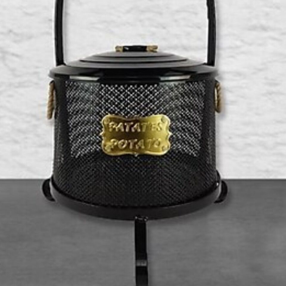 Yıldıray 1051 F 2 Katlı Fileli Patates-Soğanlık Kovası Siyah