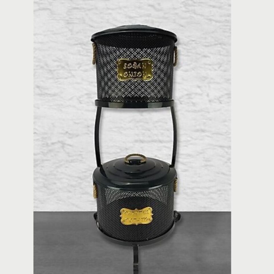 Yıldıray 1051 F 2 Katlı Fileli Patates-Soğanlık Kovası Antrasit