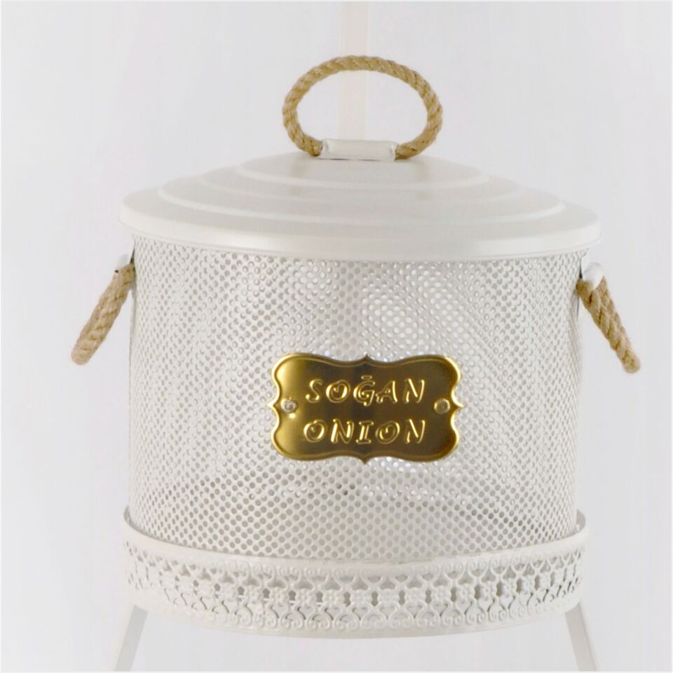 Yıldıray 1052 F 3 Katlı Fileli Patates-SoğanlıkKovası Beyaz