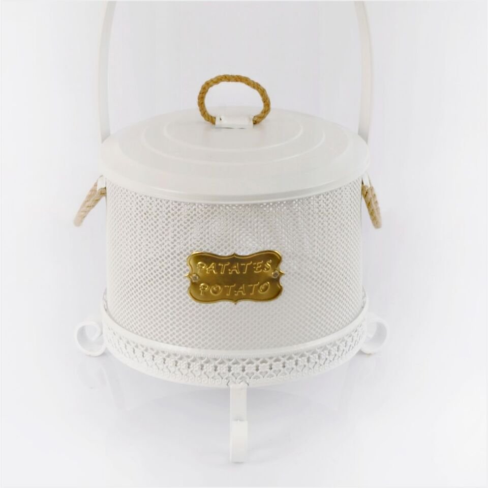 Yıldıray 1052 F 3 Katlı Fileli Patates-SoğanlıkKovası Beyaz