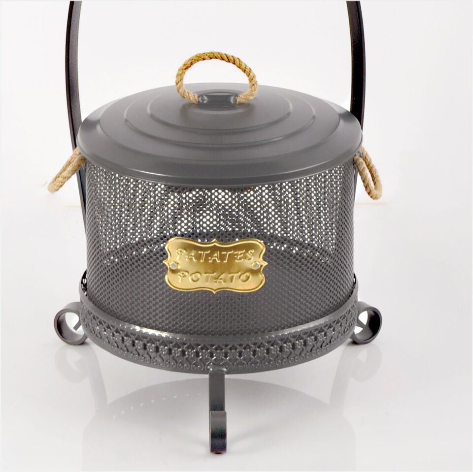 Yıldıray 1052 F 3 Katlı Fileli Patates-Soğanlık Kovası Antrasit