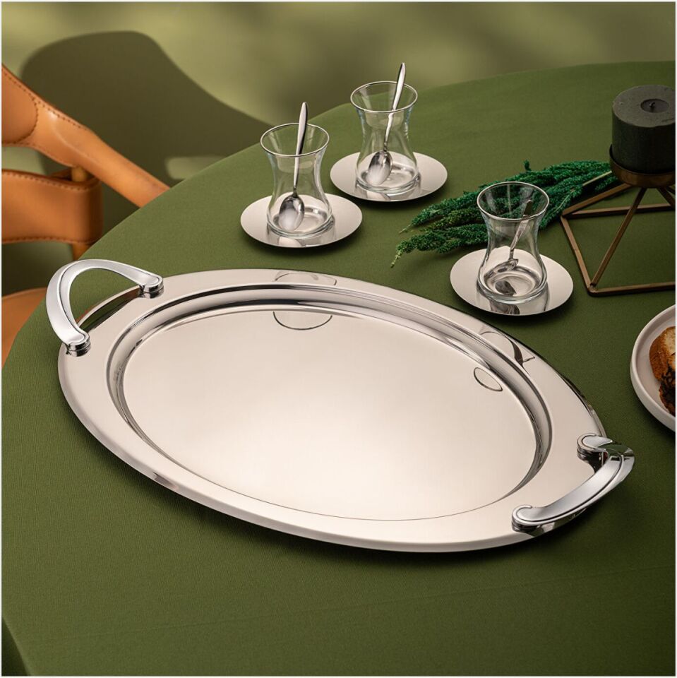 Emsan Abbie 19 Parça Çay Seti 125 ml Platin