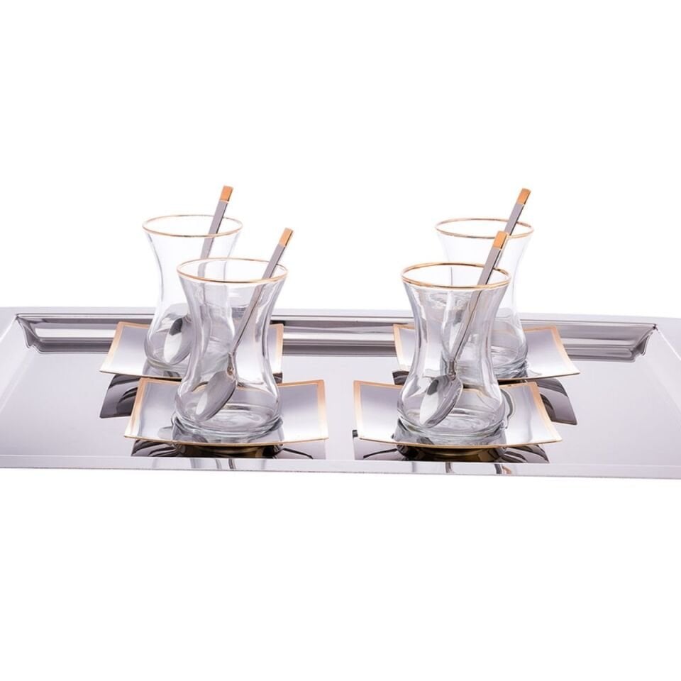 Emsan Lukas 19 Parça Çay Seti 125 ml Gold