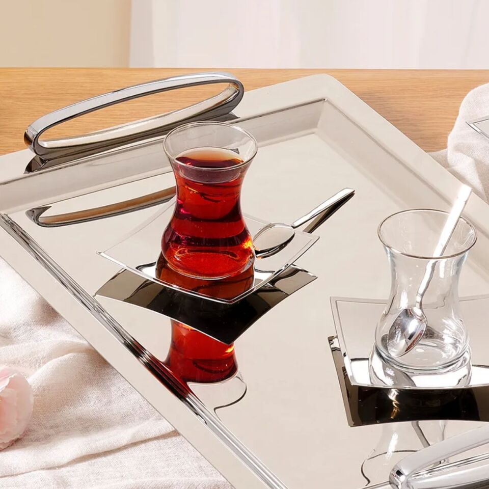 Emsan Lukas 19 Parça Çay Seti 125 ml Platin