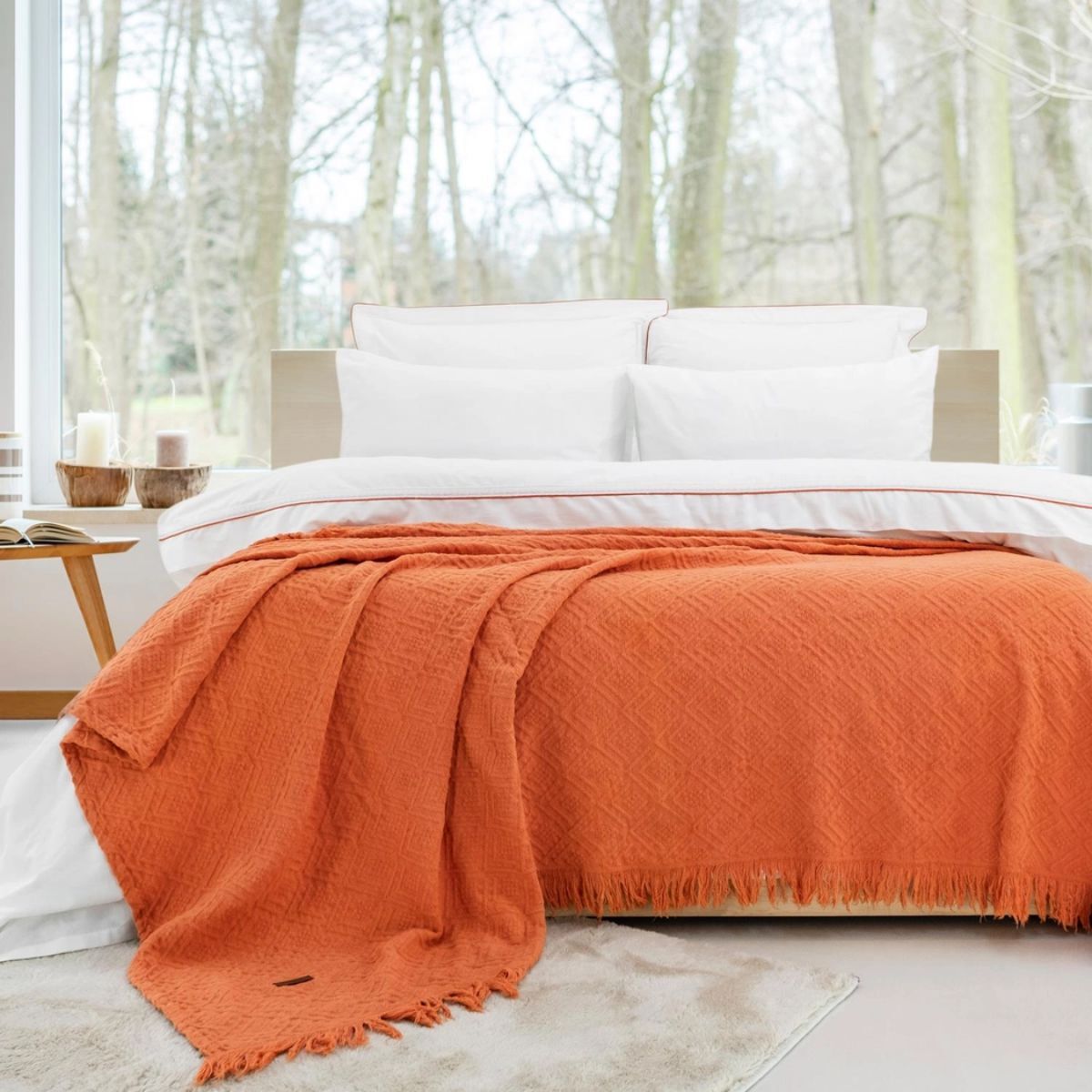 Schafer Home Kylie Yatak Örtüsü Nevresim Set 7 Parça. - Kiremit