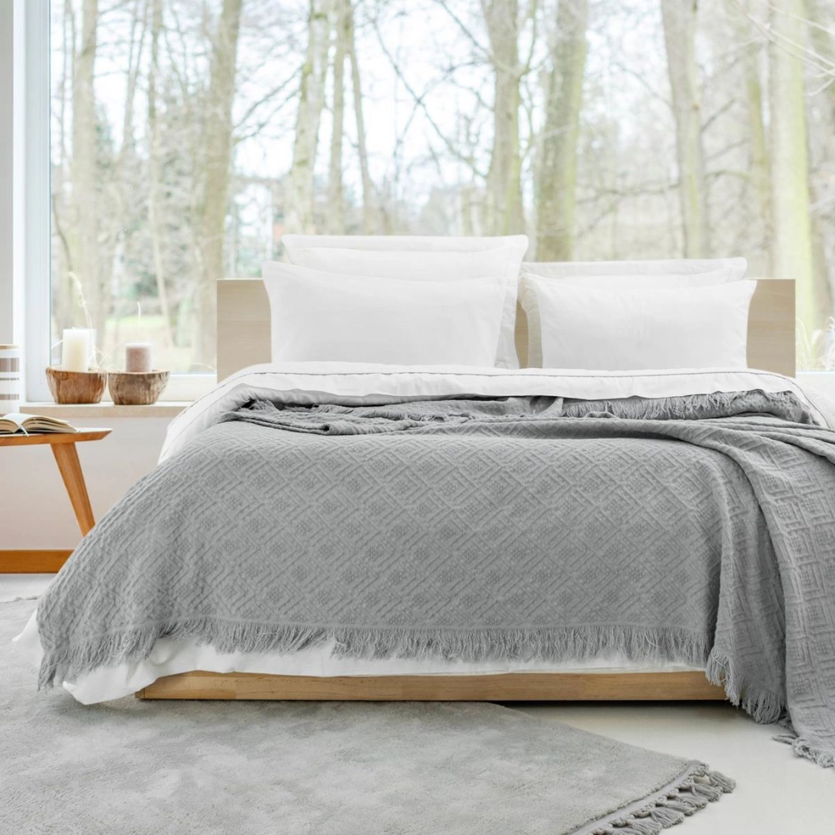 Schafer Home Kylie Yatak Örtüsü Nevresim Set 7 Parça. - Gri