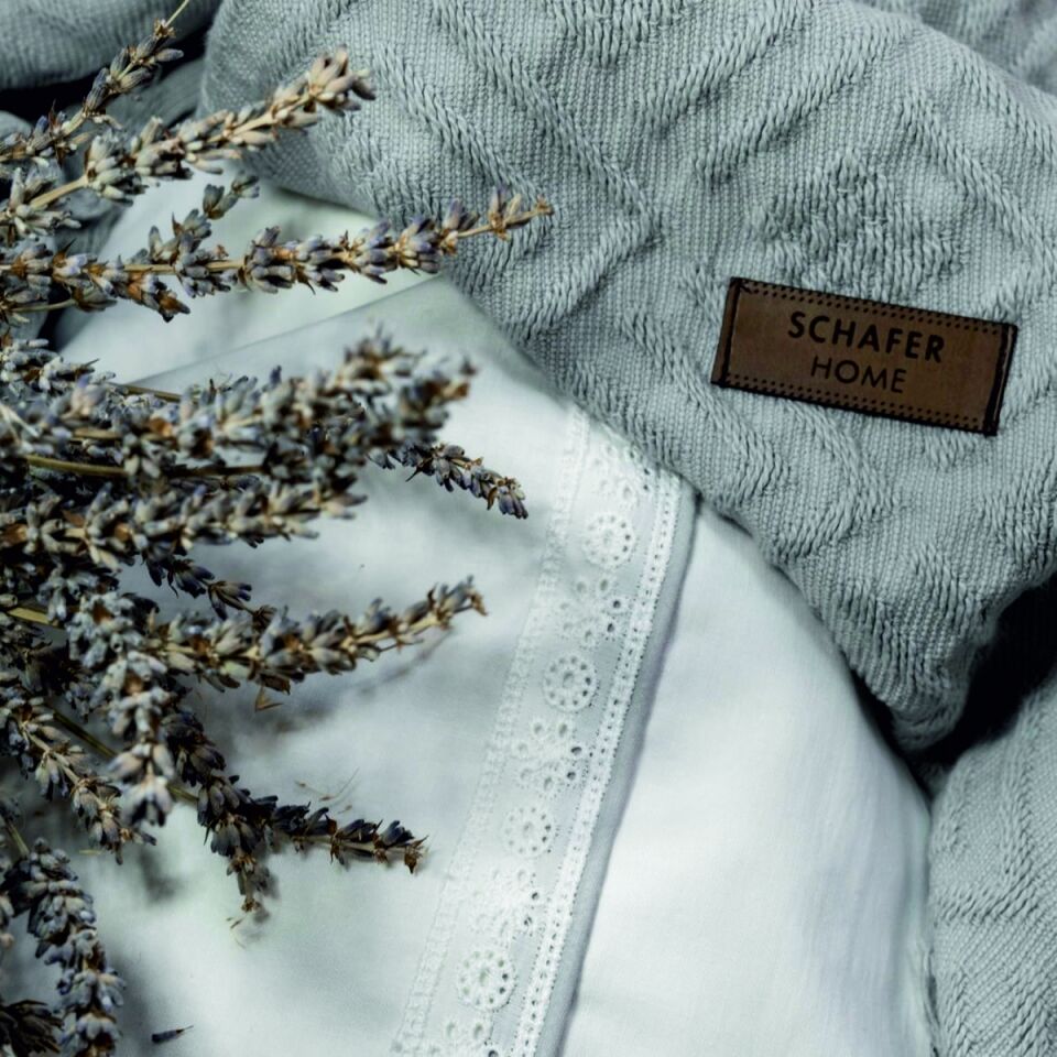 Schafer Home Kylie Yatak Örtüsü Nevresim Set 7 Parça. - Gri