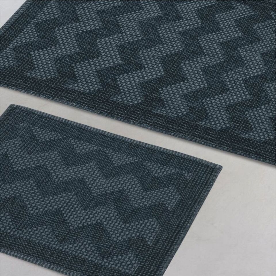 Schafer Home Alba 2 li Şönil Banyo Paspası-Antrasit