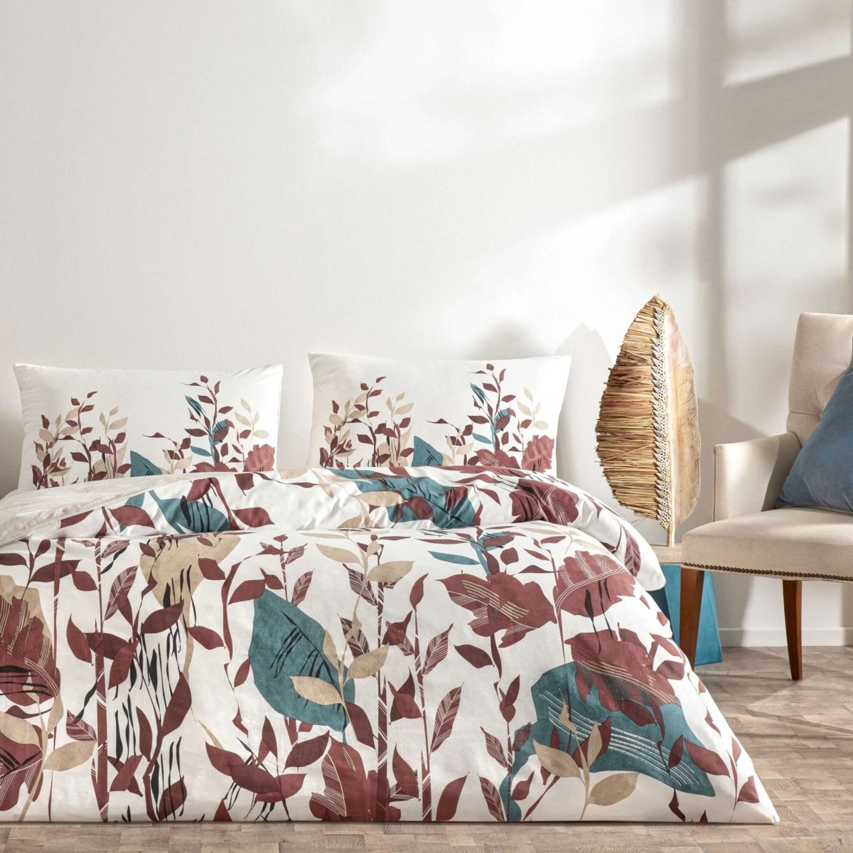 Taç Daisy Çift Kişilik Nevresim Takımı Ekru