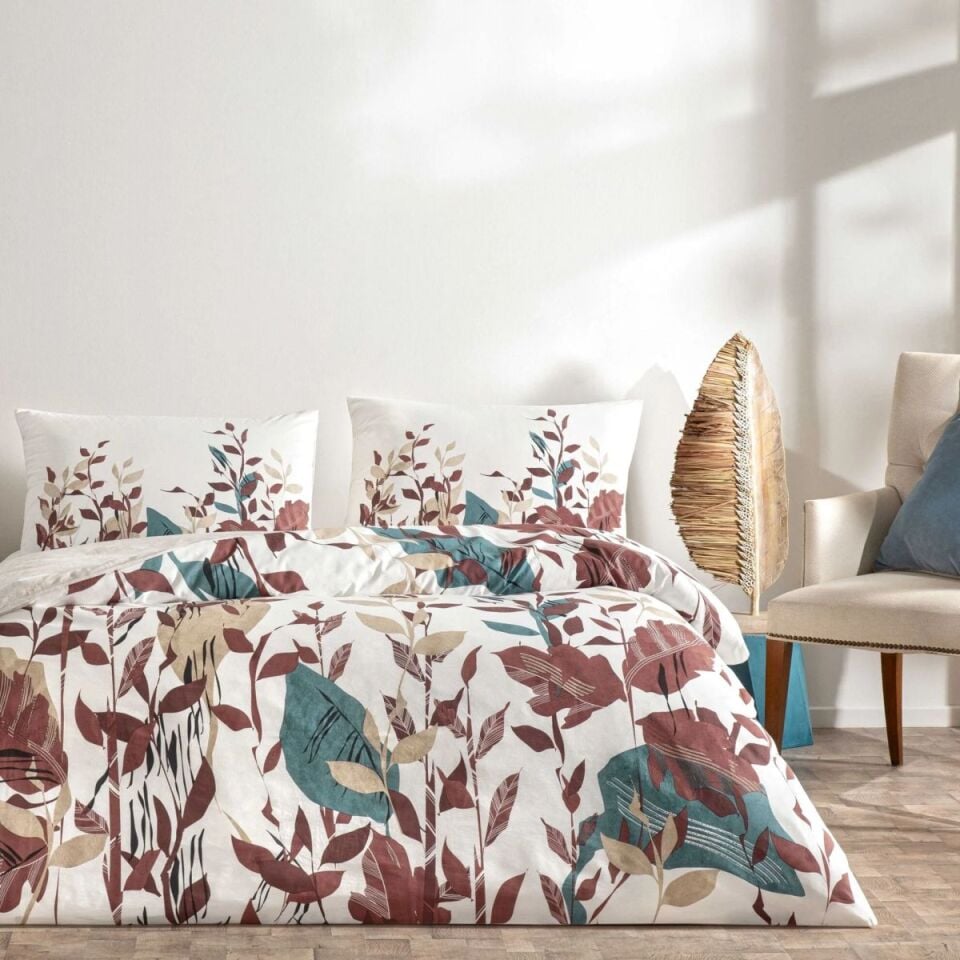 Taç Daisy Çift Kişilik Nevresim Takımı Ekru