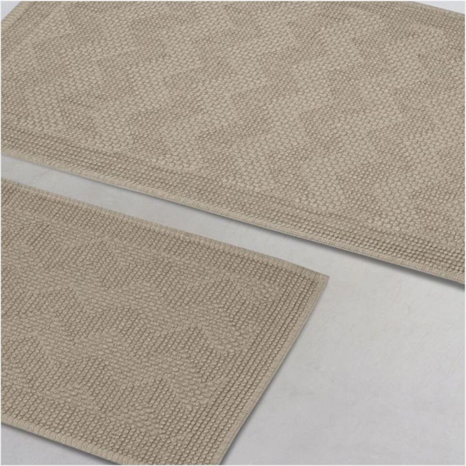 Schafer Home Alba 2 li Şönil Banyo Paspası-Bej