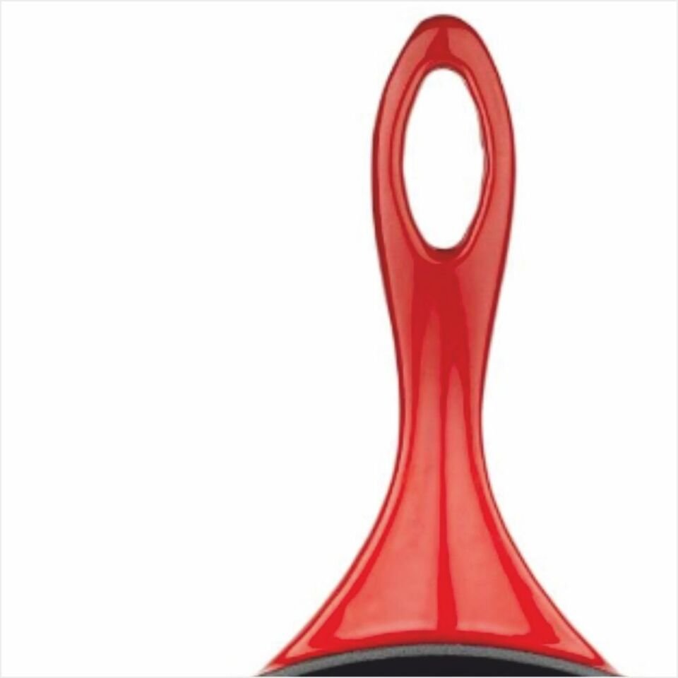 Schafer Guss Chef Döküm Yuvarlak Grill Tava 28Cm-1 Parça-Kırmızı